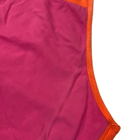 Womens Halter Colorblock Tank Top Pink & Orange X-Large Cotton Blend - Picture 7 of 7